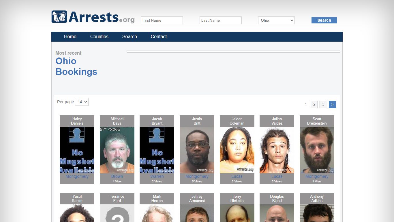 Ohio Arrests and Inmate Search